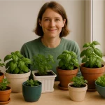 Polly With a Selection of Containers for Growing Plants